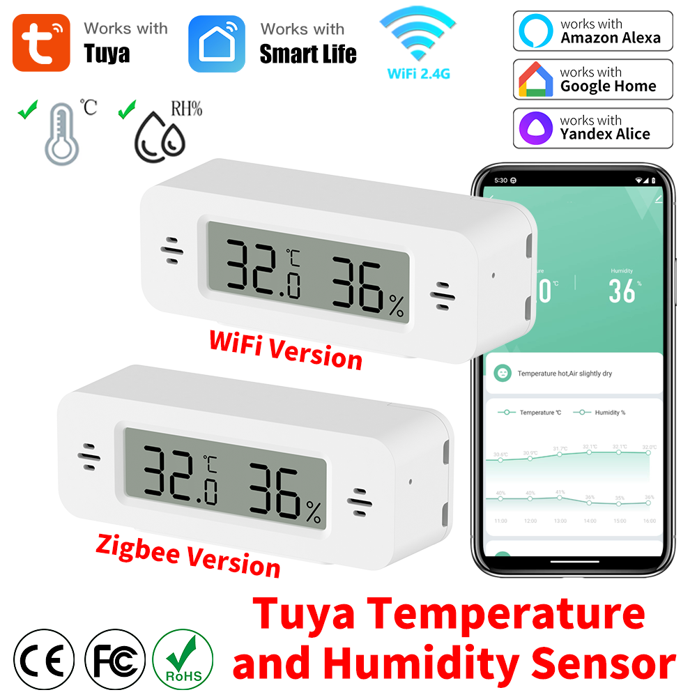 Digital Hygrometer Probe - Датчик температуры и влажности Tuya Wi-Fi/Zigbee,