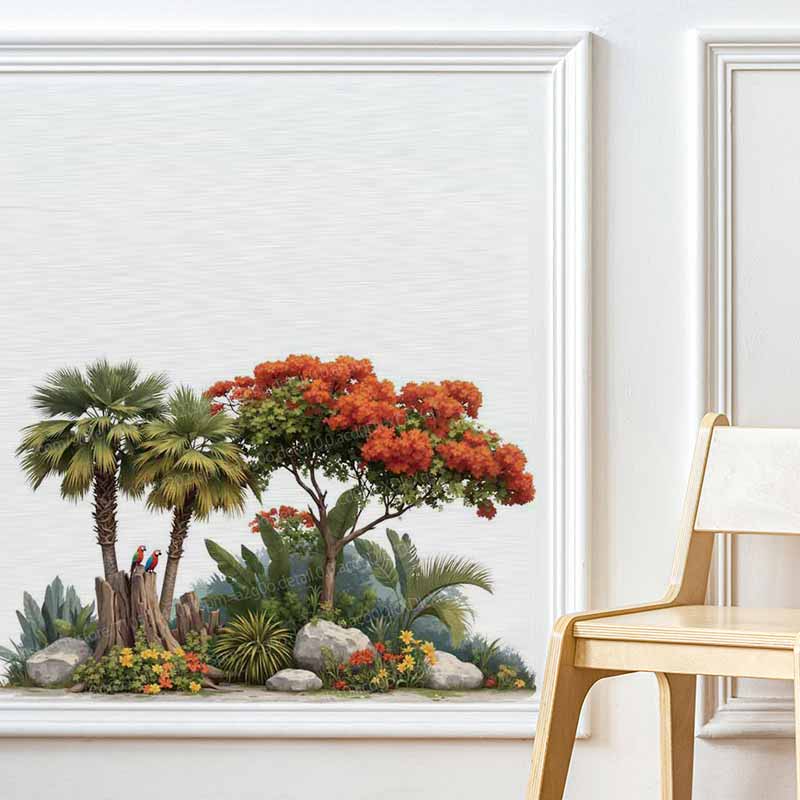 Наклейки на стену с тропически – обзор и цена Pvc Panel Background
